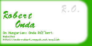 robert onda business card